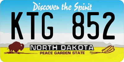 ND license plate KTG852