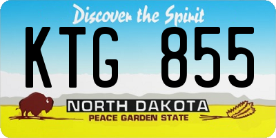 ND license plate KTG855
