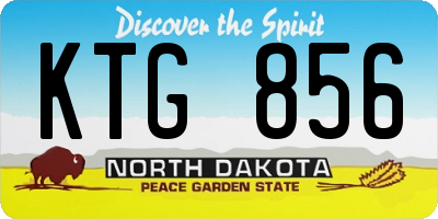 ND license plate KTG856