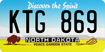 ND license plate KTG869