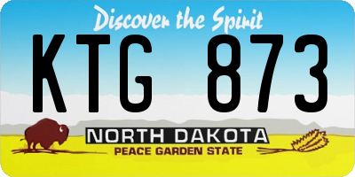 ND license plate KTG873