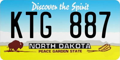 ND license plate KTG887