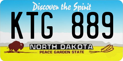 ND license plate KTG889