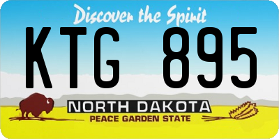 ND license plate KTG895