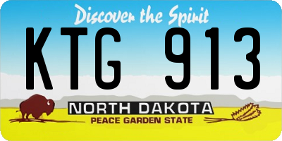 ND license plate KTG913