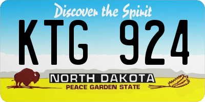 ND license plate KTG924