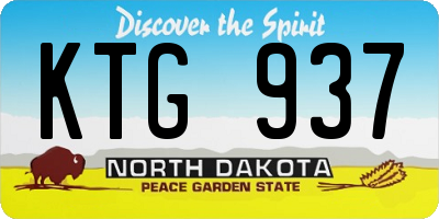 ND license plate KTG937