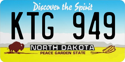 ND license plate KTG949