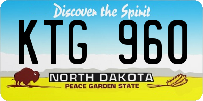 ND license plate KTG960