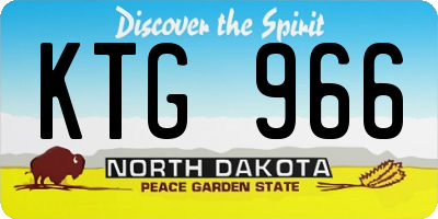 ND license plate KTG966