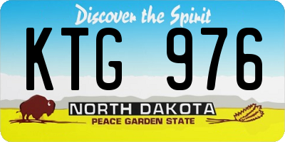 ND license plate KTG976