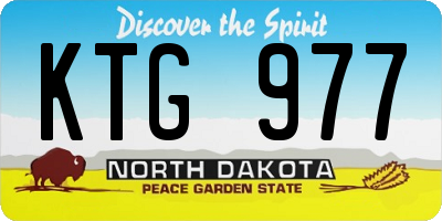 ND license plate KTG977