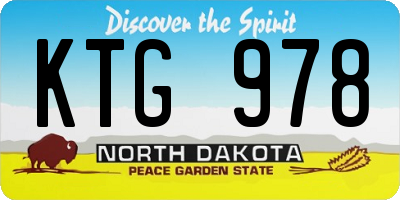 ND license plate KTG978