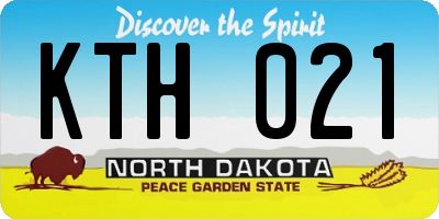 ND license plate KTH021