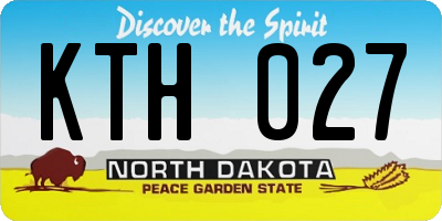 ND license plate KTH027