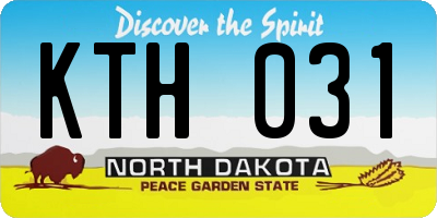 ND license plate KTH031