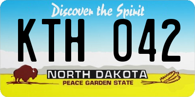 ND license plate KTH042