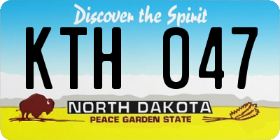 ND license plate KTH047