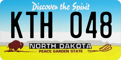 ND license plate KTH048