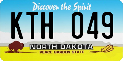 ND license plate KTH049