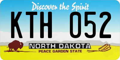 ND license plate KTH052