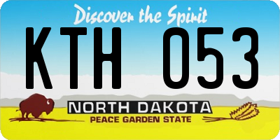 ND license plate KTH053