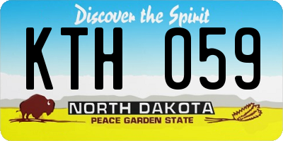 ND license plate KTH059