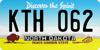 ND license plate KTH062