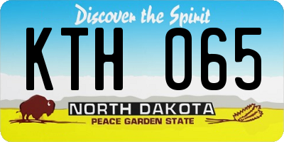 ND license plate KTH065