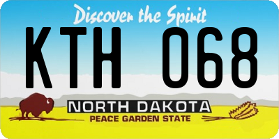 ND license plate KTH068