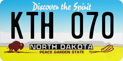 ND license plate KTH070
