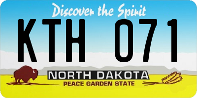 ND license plate KTH071