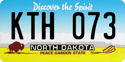ND license plate KTH073
