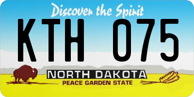 ND license plate KTH075