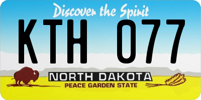 ND license plate KTH077