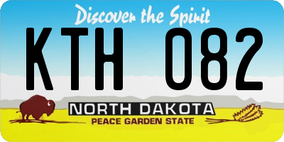 ND license plate KTH082