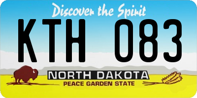 ND license plate KTH083