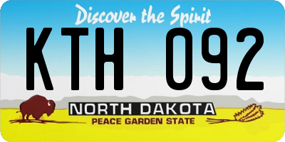 ND license plate KTH092