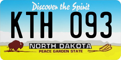 ND license plate KTH093