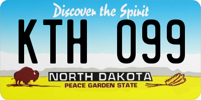 ND license plate KTH099