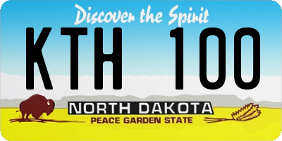 ND license plate KTH100