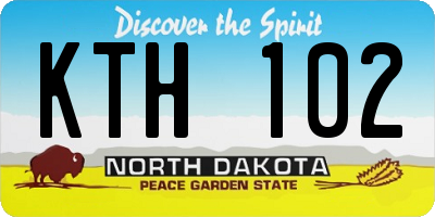 ND license plate KTH102