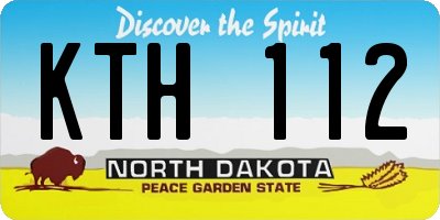 ND license plate KTH112