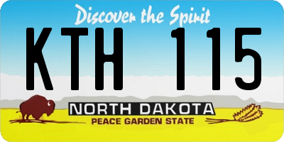 ND license plate KTH115
