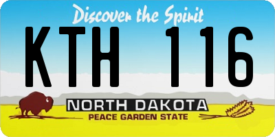 ND license plate KTH116