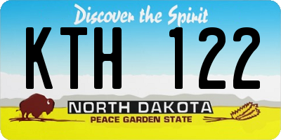 ND license plate KTH122