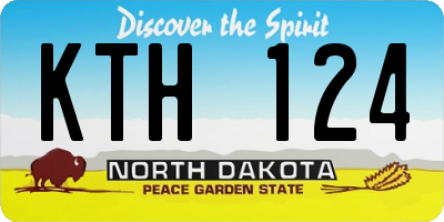 ND license plate KTH124