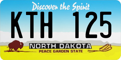 ND license plate KTH125