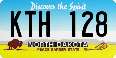 ND license plate KTH128