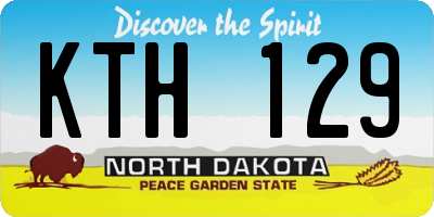ND license plate KTH129
